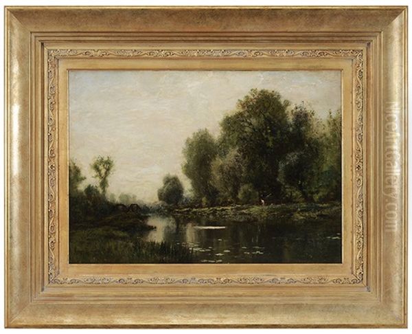 Riverlandscape With Fisherman - view 1