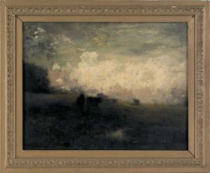 Untitled (a Bucolic Landscape With Cows) by Arthur Parton