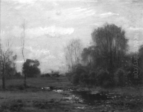 Open Landscape With A Running Stream - view 1