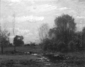 Open Landscape With A Running Stream Open Landscape With A Running Stream