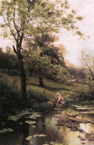 Woman Filling A Bucket - view 1