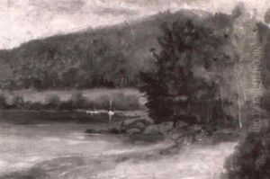 Leisurely Boating Scene In The Adirondacks by Arthur Parton