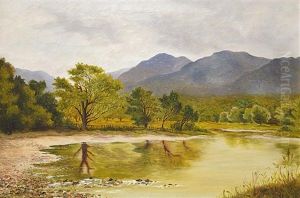 Untitled - River In The Mountains by Ernest Parton