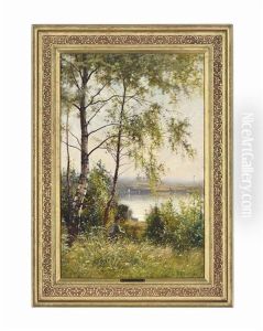A Quiet Thames Backwater by Ernest Parton