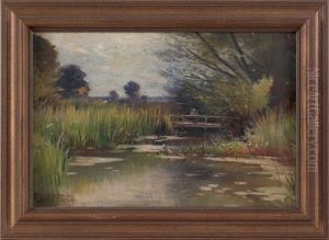 Untitled (a Landscape With A Creek) by Ernest Parton