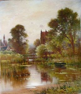 Fishing From The Bridge by Ernest Parton