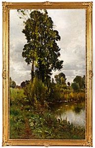Landskap Med Sjo by Ernest Parton