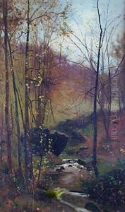Woodland Stream by Ernest Parton