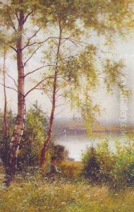 A Quiet Thames Backwater by Ernest Parton