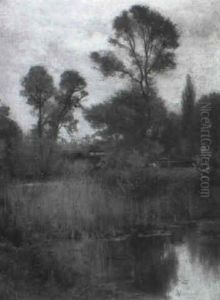 Cottage By The River by Ernest Parton