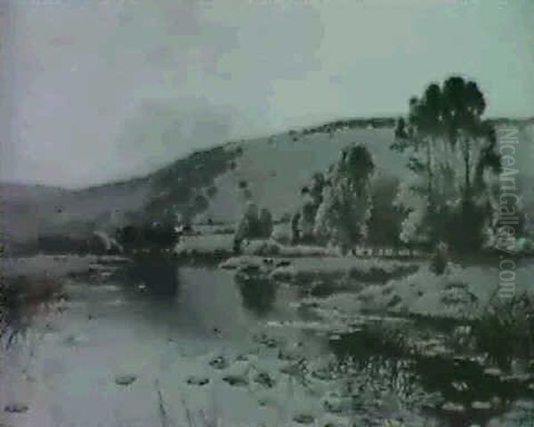 River Scene With Cows - view 1