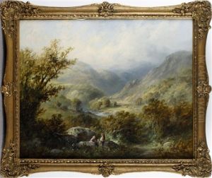 A Valley Landscape by Edward Partridge