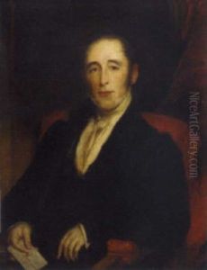 Portrait Of A Gentleman In A Black Jacket And Cravat, Holding A Letter In His Right Hand