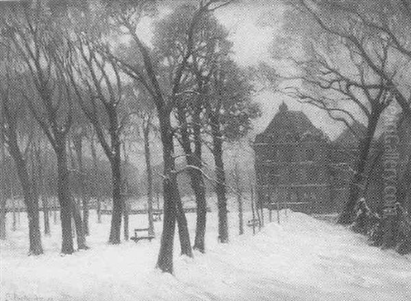 Soir De Neige Au Jardin Du Luxembourg - view 1