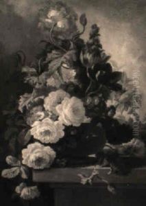 Biedermeierliches Blumenstilleben by Antoine Pascal