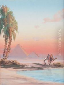 L'oasis Pres Des Pyramides En Egypte by Paul Pascal