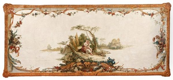 Pastoral Scene With Reading Shepherdess - view 1