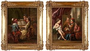 Allegori Over Musiken Samt Malarkonsten (pair) by Johan Pasch the Elder