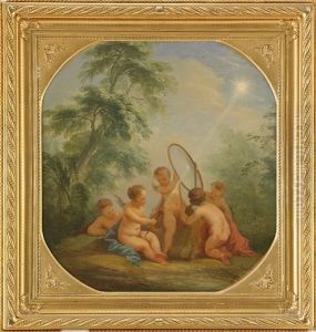 Allegori Over De Fyra Elementen - Elden - Dorroverstycke by Lorenz Pasch the Elder
