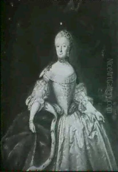 A Portrait Of Queen Louisa Eleanora In Coronation Robes - view 1