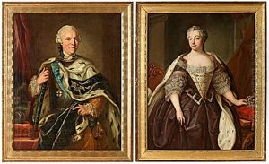 Konung Adolf Fredrik (+ Drottning Lovisa Ulrika; Pair)