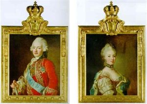 Portrait Of Queen Sofia Magdelena Of Sweden by Lorenz Pasch the Younger