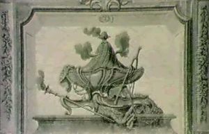 Dorroverstycken Symboliserande                              Sommaren Och Vintern - 1 Par by Lorenz Pasch the Younger