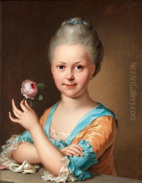 Young Girl With A Rose - view 1