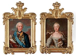 Konung Adolf Fredrik (+ Drottning Lovisa Ulrika; Pair) by Ulrika (Ulla Fredrica) Pasch