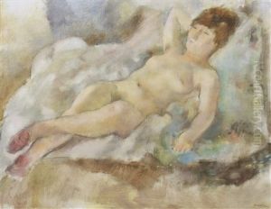 Mansportratt by Jules Pascin