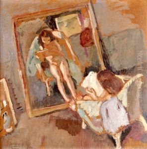 Mansportratt by Jules Pascin
