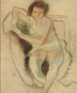 Femme Sur Un Fauteuil (genevieve) by Jules Pascin