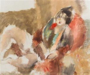 Marinette Au Manteau Rouge by Jules Pascin