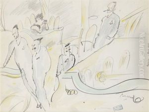 Au Theatre by Jules Pascin