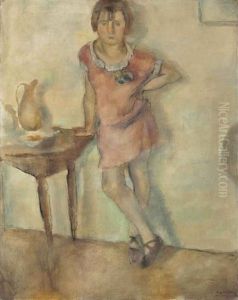 Fillette En Rose by Jules Pascin