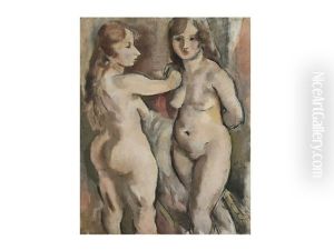 Les Deux Modeles by Jules Pascin