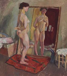 Nu Devant La Glace by Jules Pascin