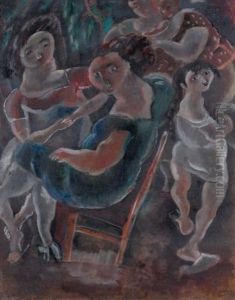 Bavardages (nus (study), Verso) by Jules Pascin