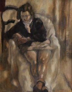 Jeune Fille Dans Un Fauteuil by Jules Pascin