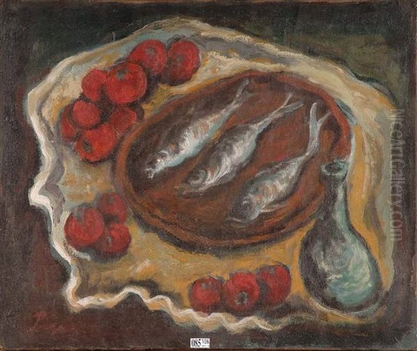 Nature Morte Aux Poissons Et Aux Tomates - view 1