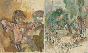 Hermine En Rose by Jules Pascin