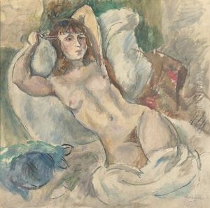Nu Sur Un Divan by Jules Pascin