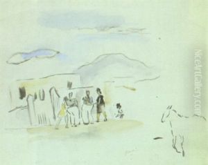 Tunis - Le Quartier Juif by Jules Pascin