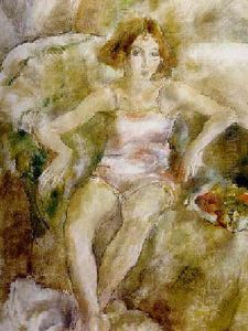 Jeune Fille Dans Un Fauteuil by Jules Pascin