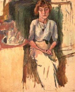 Hermine A La Bleue by Jules Pascin