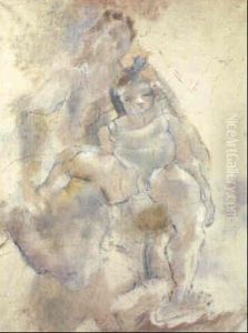 Mere Et Enfant Au Fauteuil