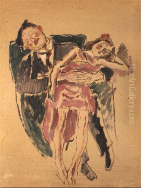 Homme Et Jeune Fille Endormis - view 1