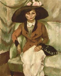 Le Chapeau A La Rose by Jules Pascin