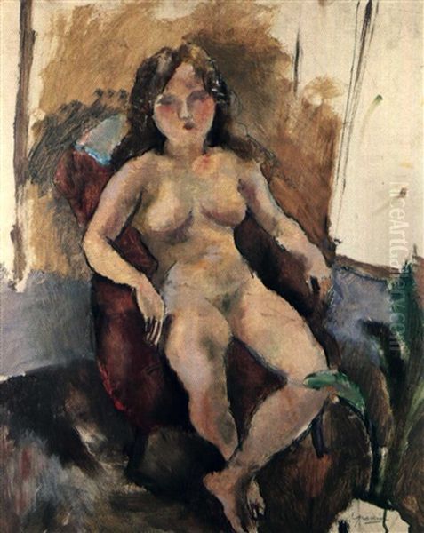 Femme Nue Dans Un Fauteuil - view 1