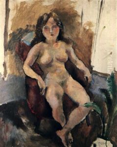 Femme Nue Dans Un Fauteuil